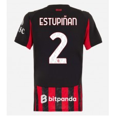 AC Milan Pervis Estupinan #2 Hjemmedrakt Kvinner 2025-26 Kortermet